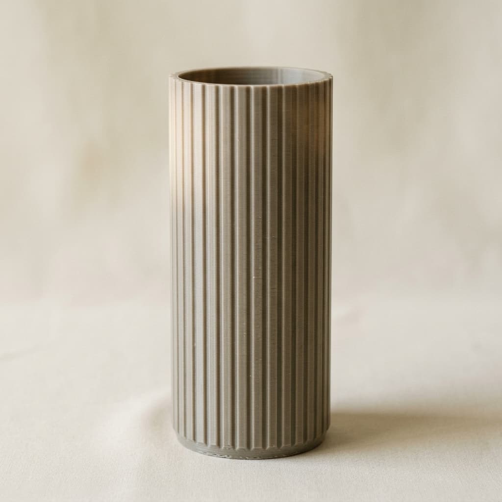 Coluna — vaso impresso em 3D, filamento PLA fosco